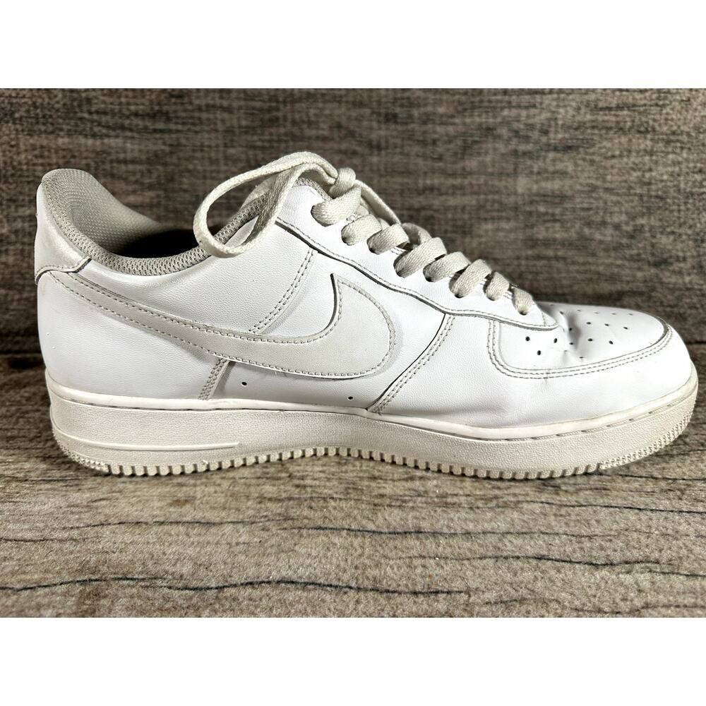 Nike Air Force One ‘07 Size 13 White Casual Sneaker Shoe Pre-Owned Cw2288-111 - Picture 6 of 11